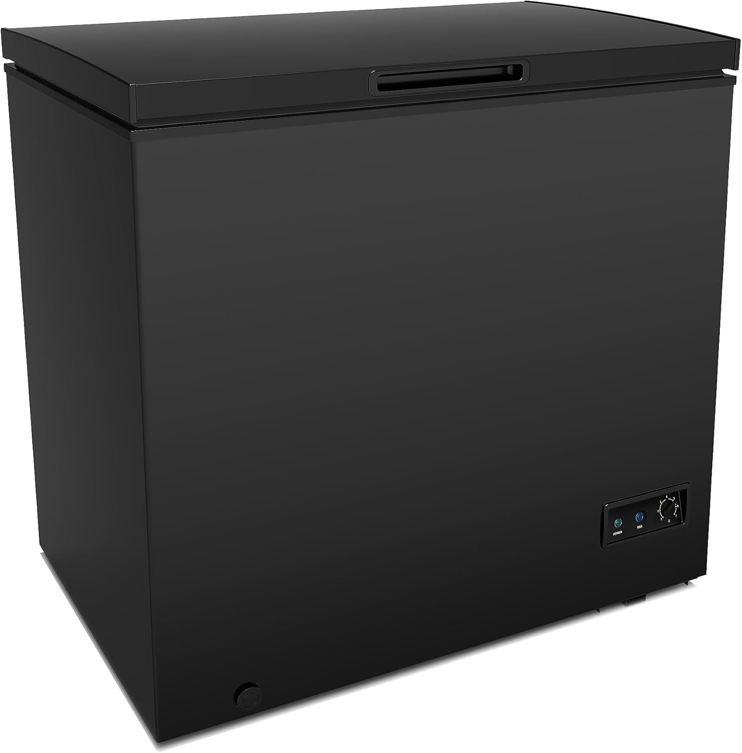 4.98 Cubic Feet Deep Chest Freezer Compact Freezers with Adjustable Thermostat Top Open Door Freezer Compressor Cooling with Rmovable Storage Basket for Home Kitchen Office and Bar (Black)