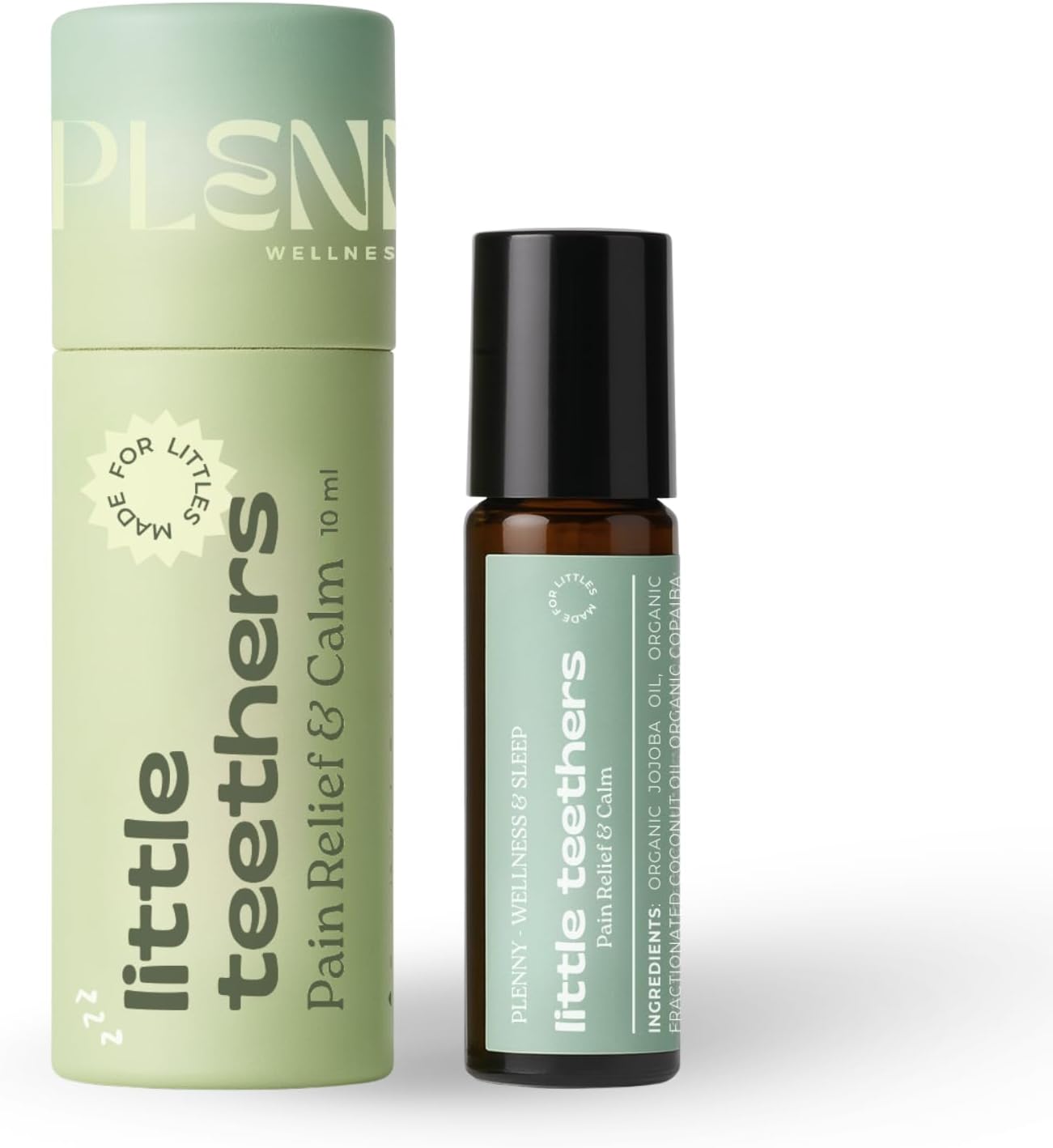 Natural Teething Relief Roller with Organic Essential Oils, 3 Months+, Made with Jojoba Oil, Chamomile, Lavender, Frankincense