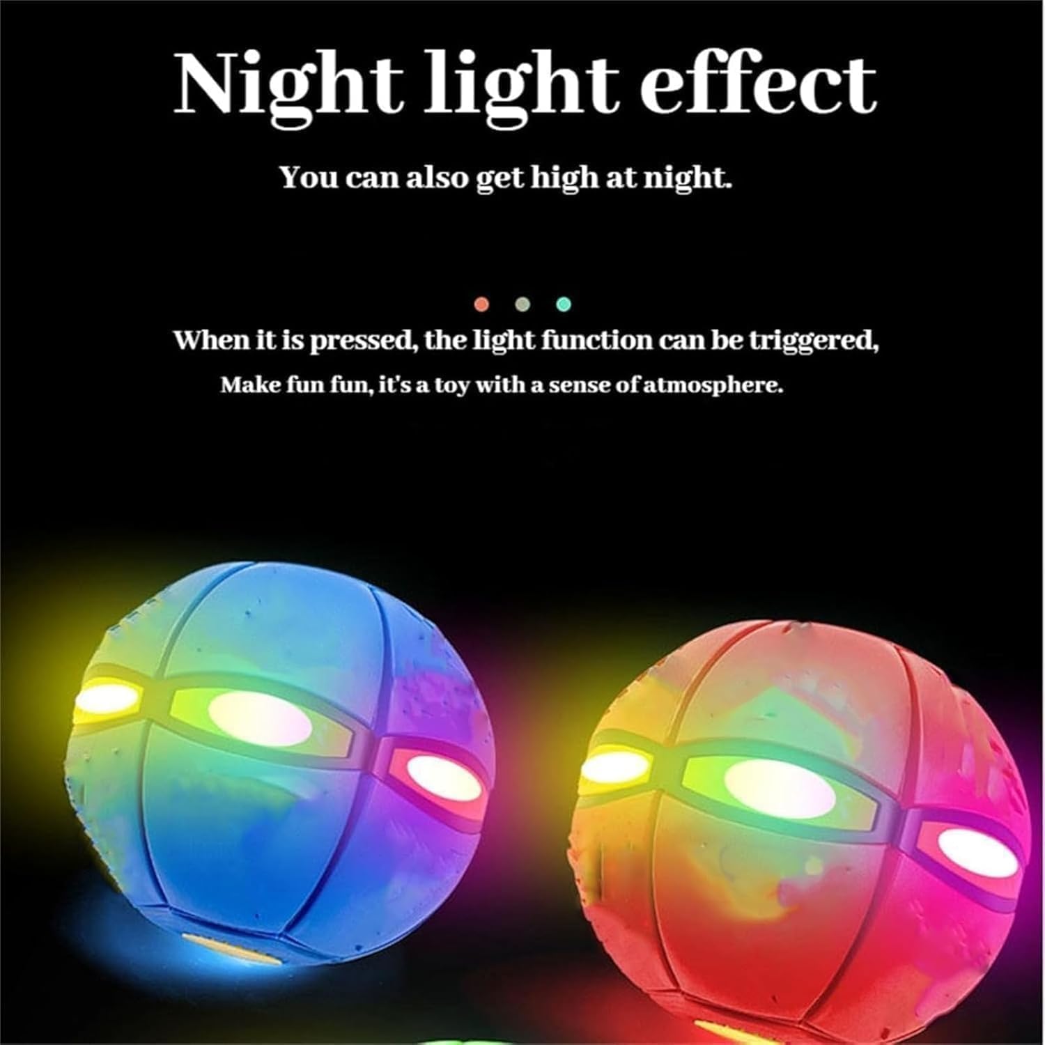 Magic Ball, Children Bouncing Ball, Parent-Child Interaction, Dual Form Freely Switchable, with 6 Light (Blue)