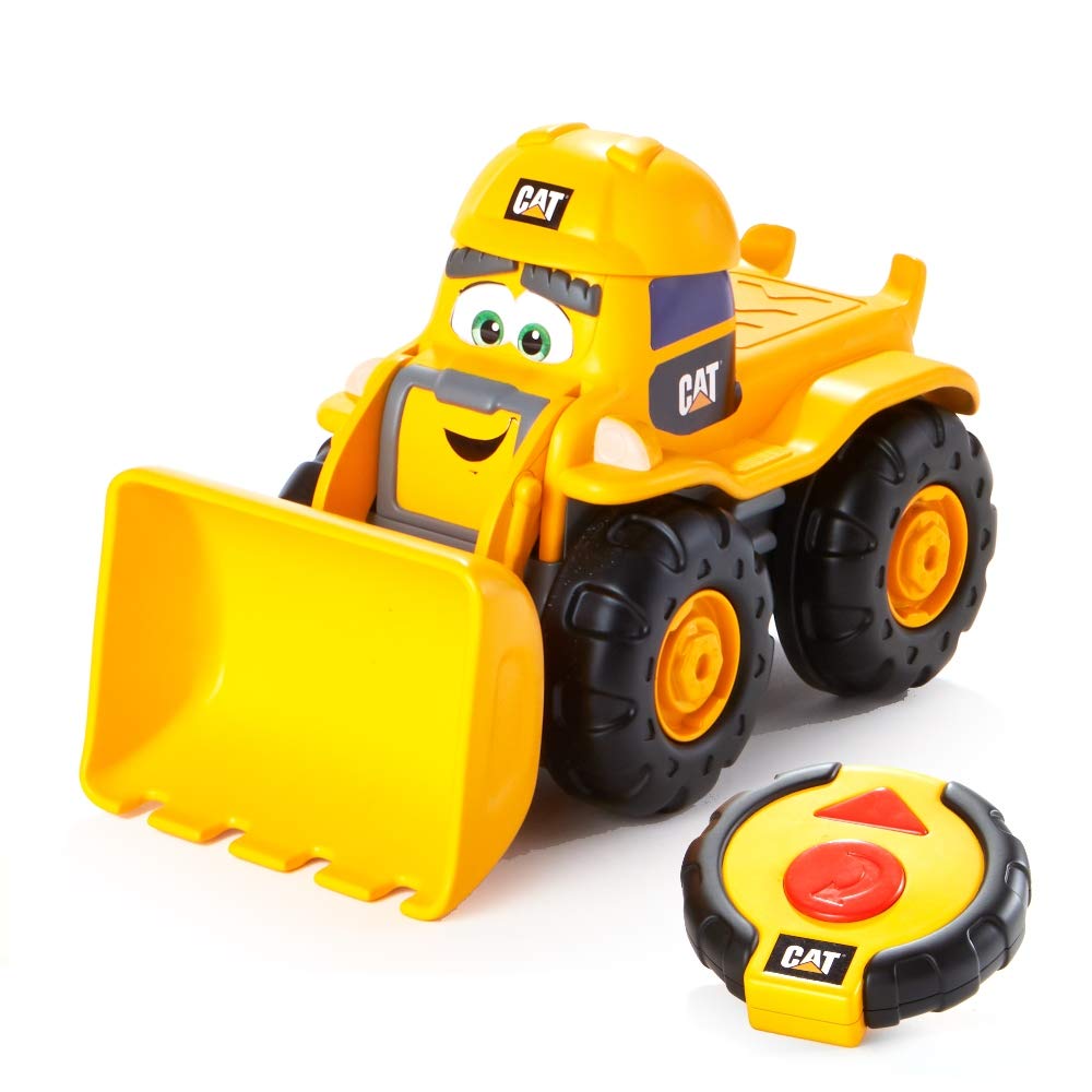 CAT Construction Toys, Junior Crew Lil' Movers Remote Control Truck, RC Car + Dump Truck, Working Headlights, with Child Friendly Controller