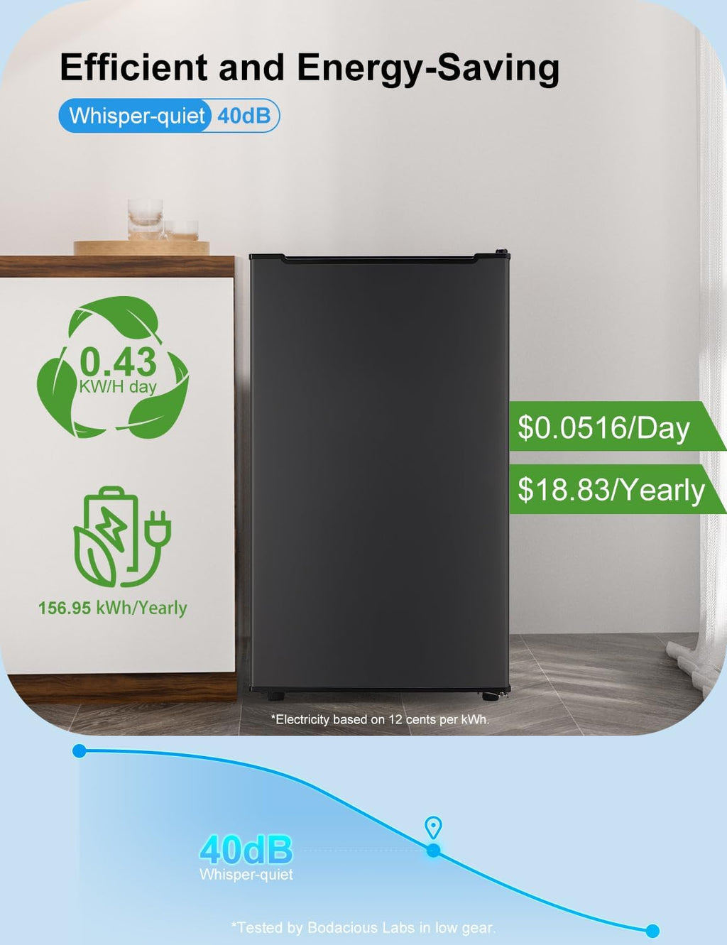 Upright Freezer, 3.2 Cu Ft Mini Small Deep Freezer for 1-2 People, Portable Compact Freezer with 3 Plastic Baffles, 4D Cooling & 40dB Ultra-Quiet, Fast Freeze (-13°F) - Black