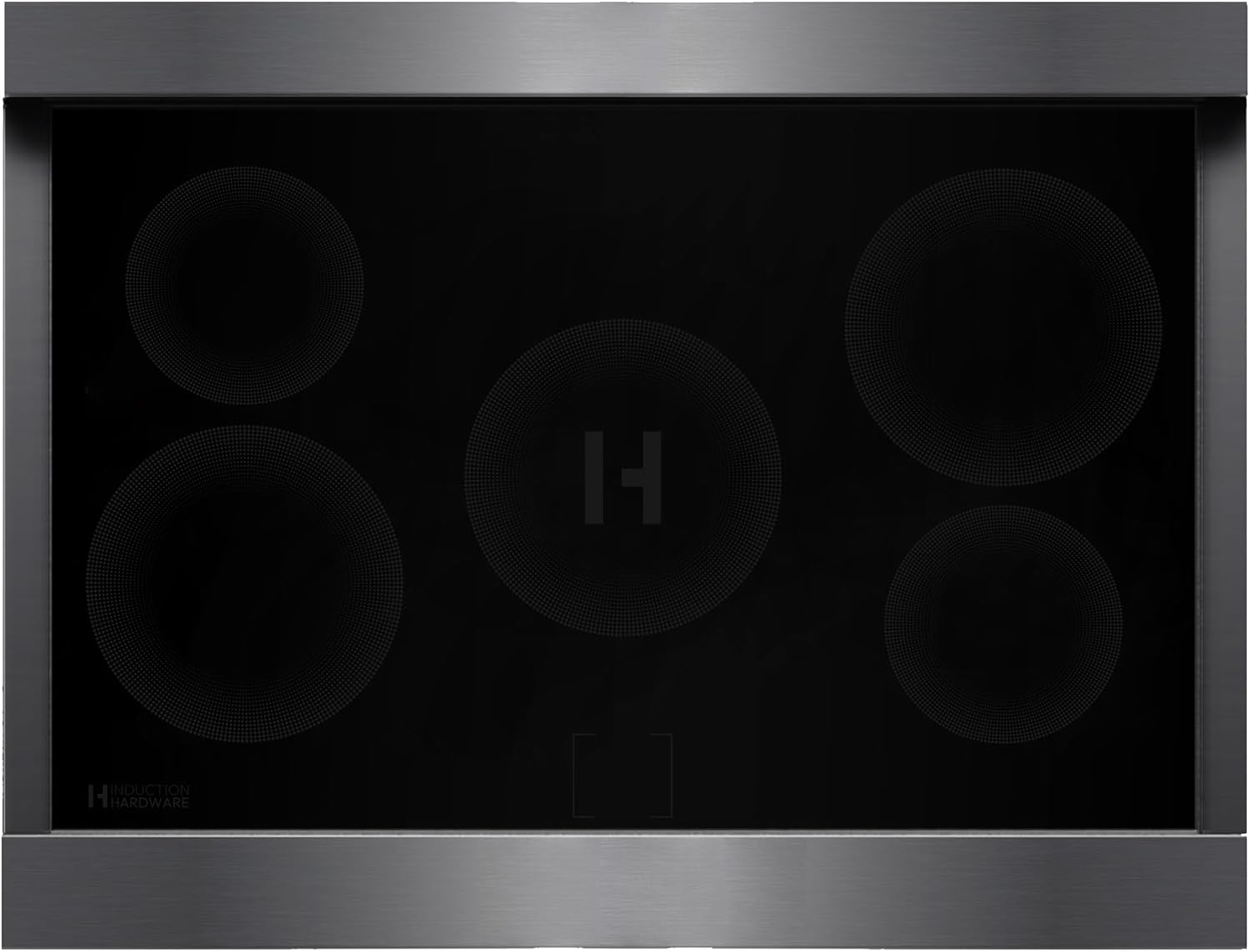 36″ Induction Range CookTop — 5 Burner Professional Electric Cooktop in Black Stainless Steel by Induction Hardware