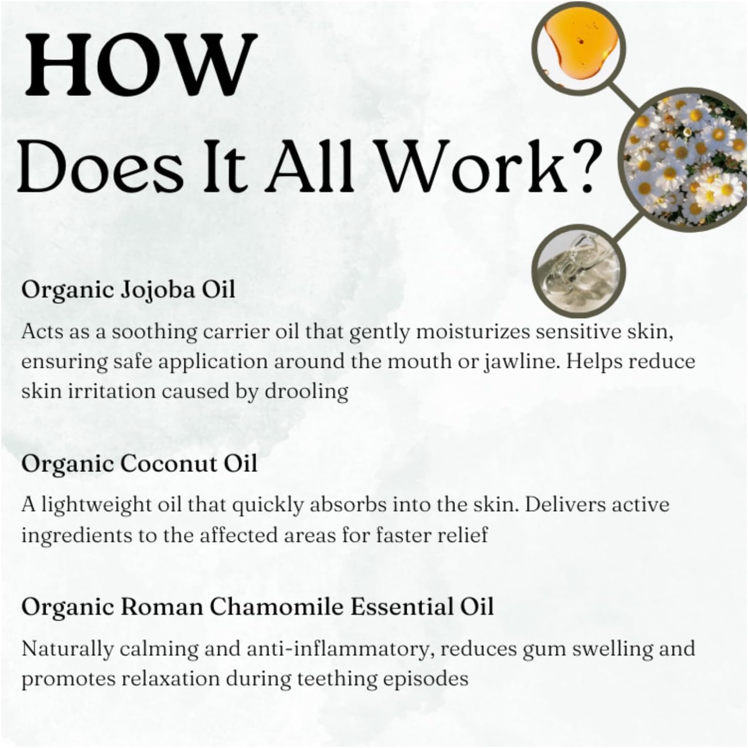 Natural Teething Relief Roller with Organic Essential Oils, 3 Months+, Made with Jojoba Oil, Chamomile, Lavender, Frankincense