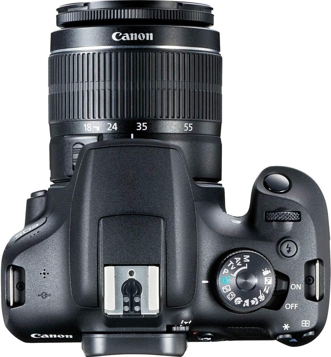 Canon EOS 2000D / Rebel T7 DSLR Camera w/EF-S 18-55mm f/3.5-5.6 Lens 3 Lens Kit: 128GB Memory + Wide Angle + Telephoto + Flash (Renewed)
