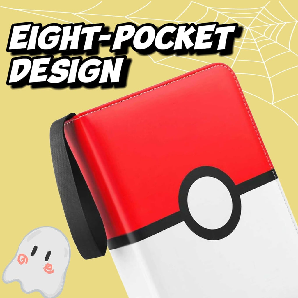 9-Pocket Trading Card Binder Holds 900 Cards - Includes 50 Removable Sleeves, Portable Zippered Card Album, Protective Game Card Storage Case for Collectors (9 pockets 900)