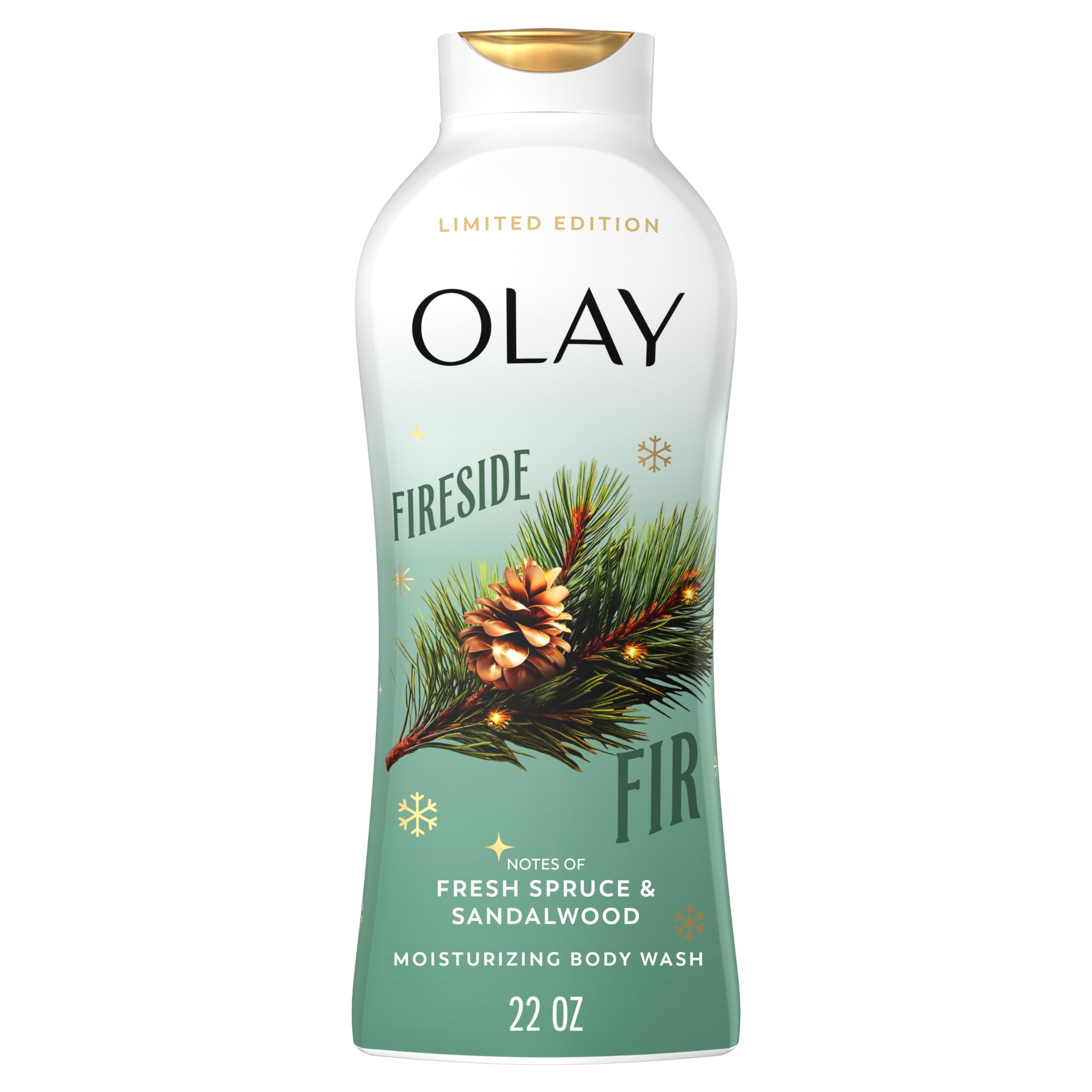 Olay Body Wash for Women, Hydrating & Moisturizing, Holiday Edition, With Plant Based Cleansers, B3 Complex, For All Skin Types, Champagne Blush with Berries Sugared Rim & Rose Petals Scent, 22 fl oz