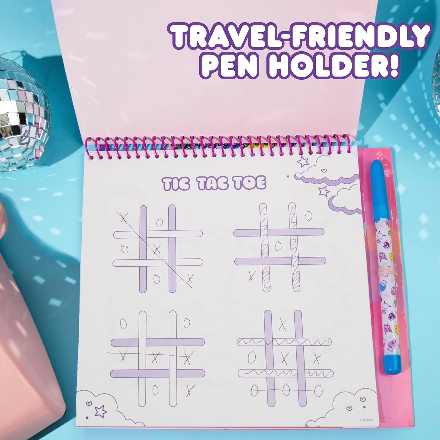 Hello Kitty and Friends Café Sketchbook, 20-Page Hello Kitty Notebook & Pen, Cute School Supplies, Coloring Book, Sanrio Stationery