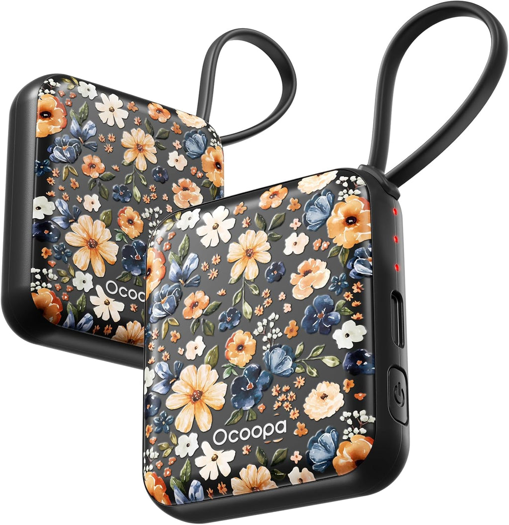 Ocoopa Hand Warmers Rechargeable UT5 Nano – Slim Electric Pocket Heater, Smart Temp Control, 14Hrs Battery, UL Safety, Artists in Bloom Design, Practical Gifts for Women, Christmas, Outdoor, Office