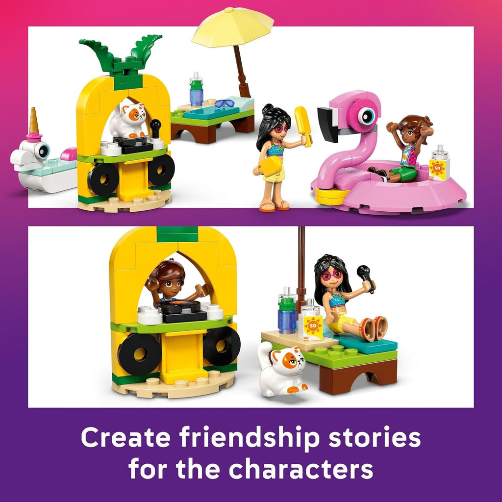 LEGO Friends Unicorn & Flamingo Pool Party Pretend Play Building Toy - Creative Storytelling Playset for Kids for Boys & Girls, Ages 5+ - Birthday Gift Idea for Kids - 42658