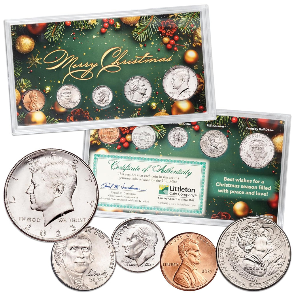 2025 Merry Christmas U.S. 5-Coin Year Set Uncirculated with Holder