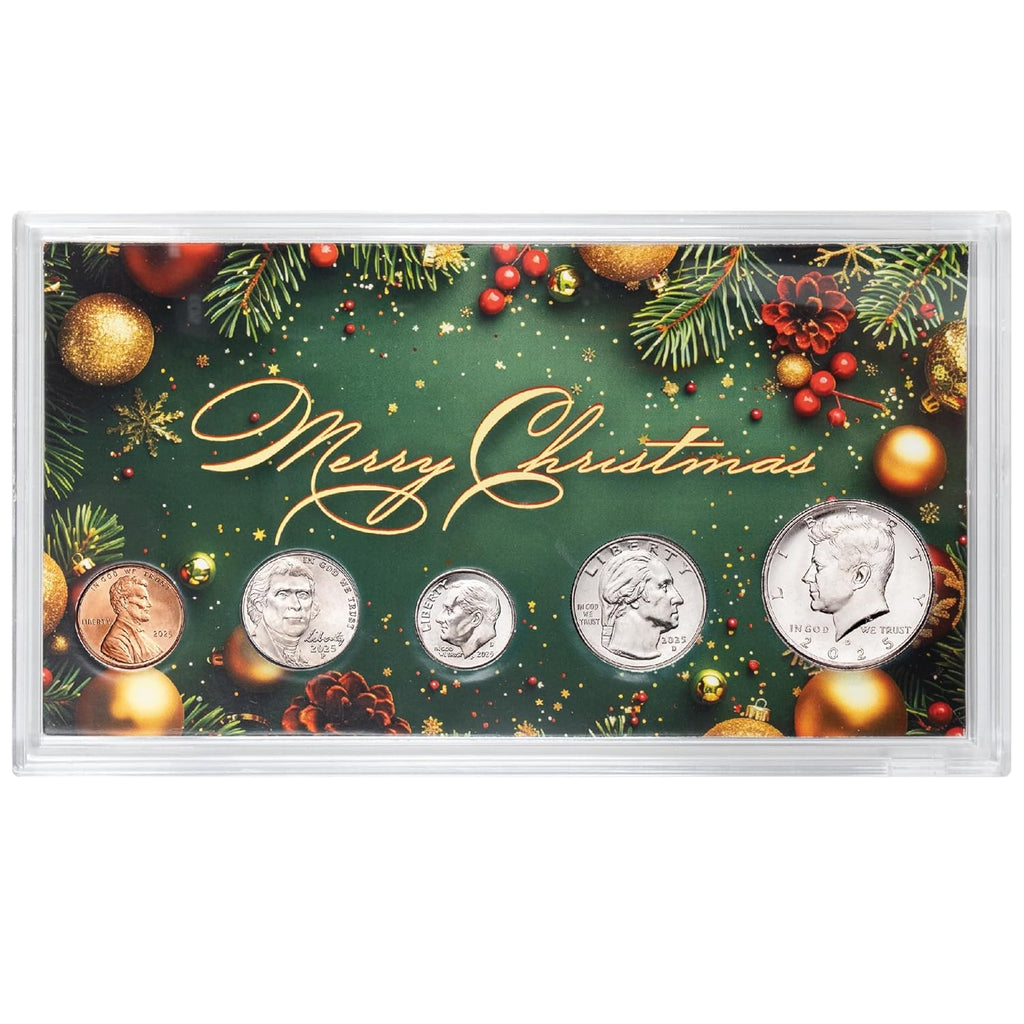 2025 Merry Christmas U.S. 5-Coin Year Set Uncirculated with Holder