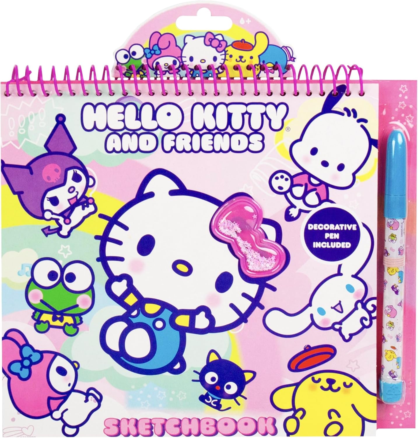 Hello Kitty and Friends Café Sketchbook, 20-Page Hello Kitty Notebook & Pen, Cute School Supplies, Coloring Book, Sanrio Stationery