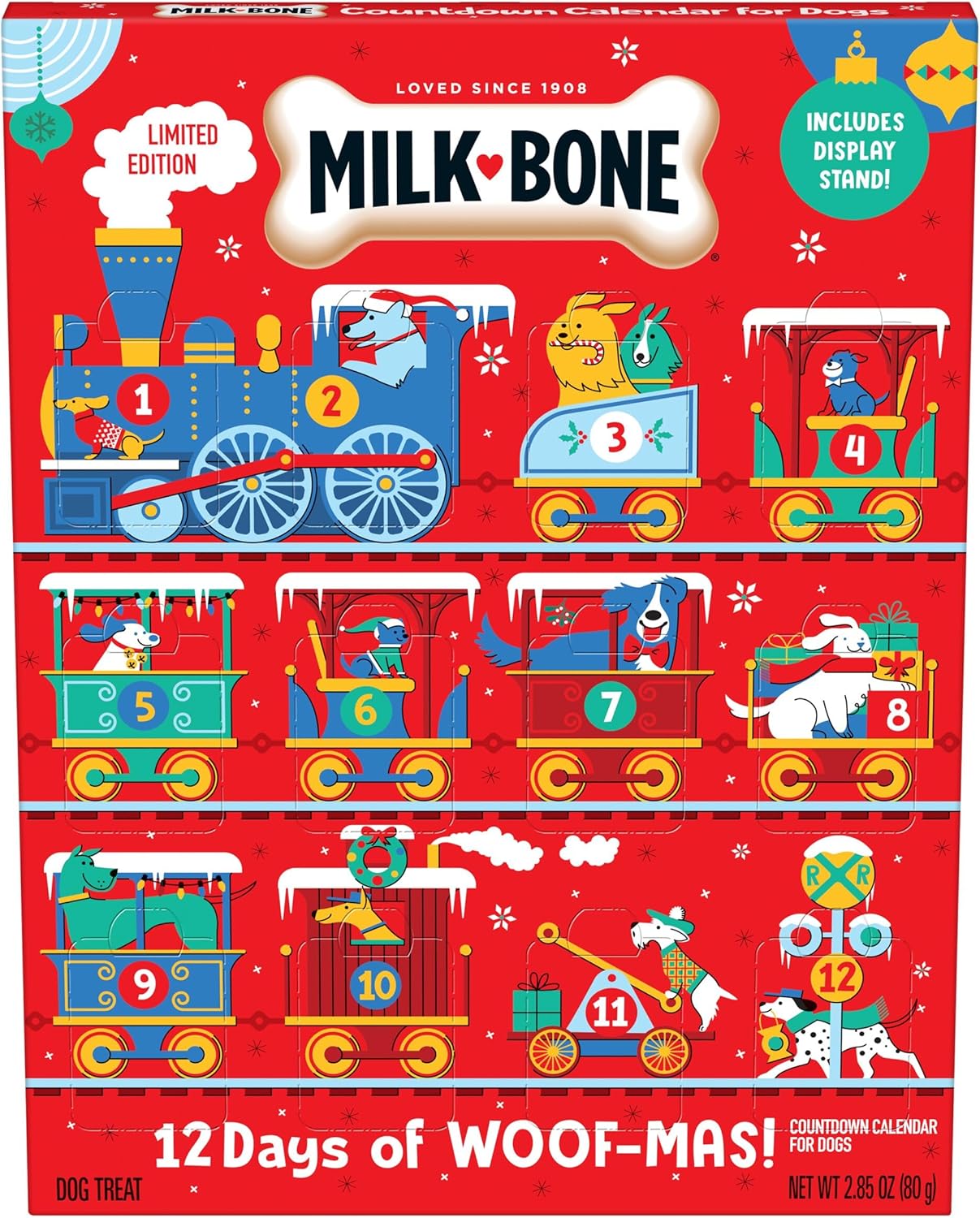 Milk-Bone Holiday 12 Day Treat Calendar, 2.85 oz Box