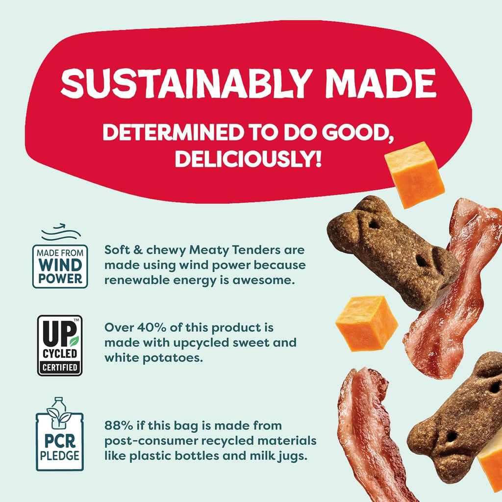Shameless Pets Soft & Chewy Dog Treats, Bacon Me Crazy Meaty Tenders, 8oz – Real Bacon is 1st Ingredient – Grain Free, No Corn or Soy – Digestive Support – for Small, Medium & Large Dogs