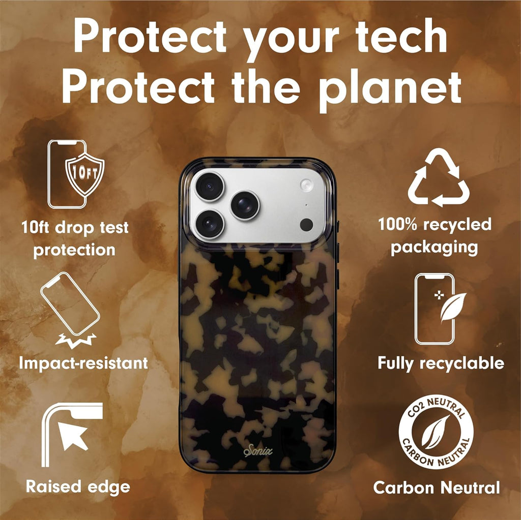 Sonix Case for iPhone 17 Pro Max | Compatible with MagSafe | 10ft Drop Tested | Tortoiseshell | Brown Tort