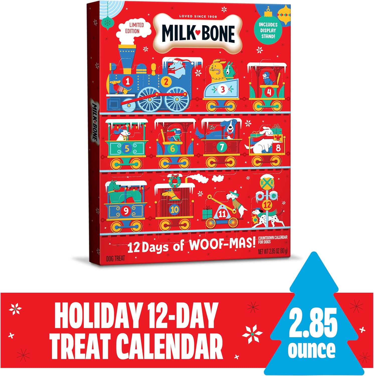 Milk-Bone Holiday 12 Day Treat Calendar, 2.85 oz Box