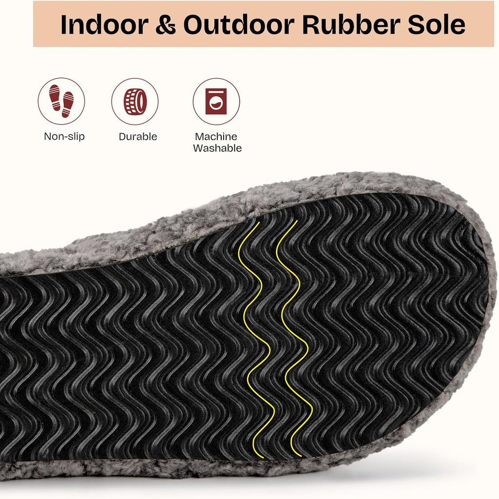 EverFoams Womens Fuzzy Open-toe Slippers Soft Comfy Memory Foam Indoor House Shoes