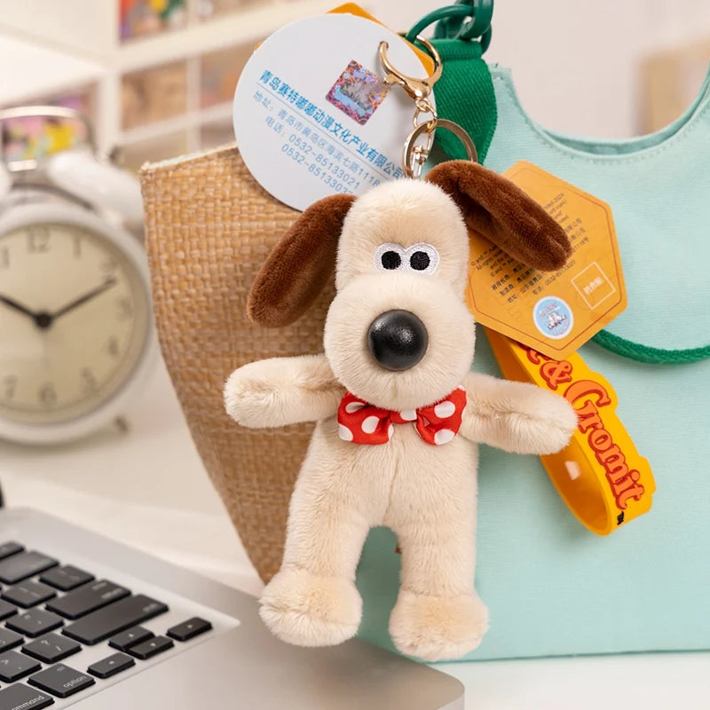 Original Wallace&Gromit Plush Toy Kawaii Gromit Wallace Toys Cartoon Dogs Bag Pendant Key Chain Anime Cute Puppy Stuffed Dolls