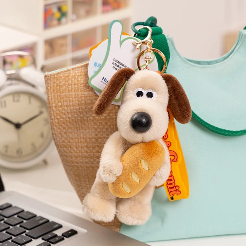 Original Wallace&Gromit Plush Toy Kawaii Gromit Wallace Toys Cartoon Dogs Bag Pendant Key Chain Anime Cute Puppy Stuffed Dolls