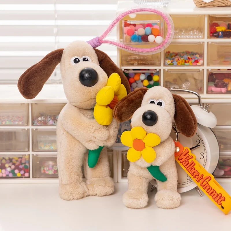 Original Wallace&Gromit Plush Toy Kawaii Gromit Wallace Toys Cartoon Dogs Bag Pendant Key Chain Anime Cute Puppy Stuffed Dolls