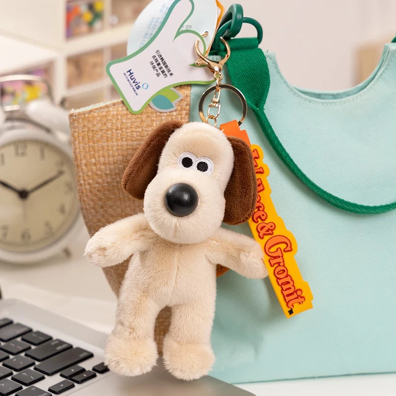 Original Wallace&Gromit Plush Toy Kawaii Gromit Wallace Toys Cartoon Dogs Bag Pendant Key Chain Anime Cute Puppy Stuffed Dolls
