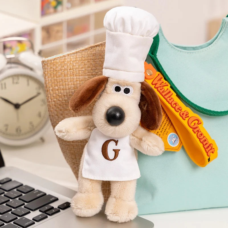 Original Wallace&Gromit Plush Toy Kawaii Gromit Wallace Toys Cartoon Dogs Bag Pendant Key Chain Anime Cute Puppy Stuffed Dolls