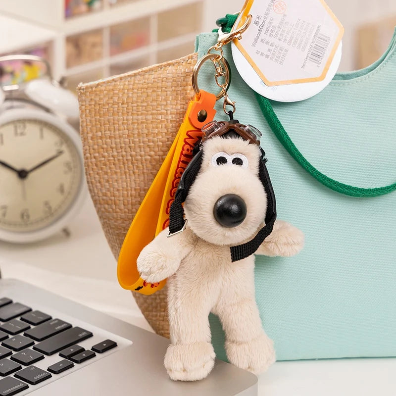 Original Wallace&Gromit Plush Toy Kawaii Gromit Wallace Toys Cartoon Dogs Bag Pendant Key Chain Anime Cute Puppy Stuffed Dolls