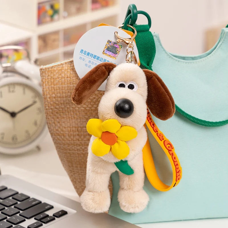 Original Wallace&Gromit Plush Toy Kawaii Gromit Wallace Toys Cartoon Dogs Bag Pendant Key Chain Anime Cute Puppy Stuffed Dolls