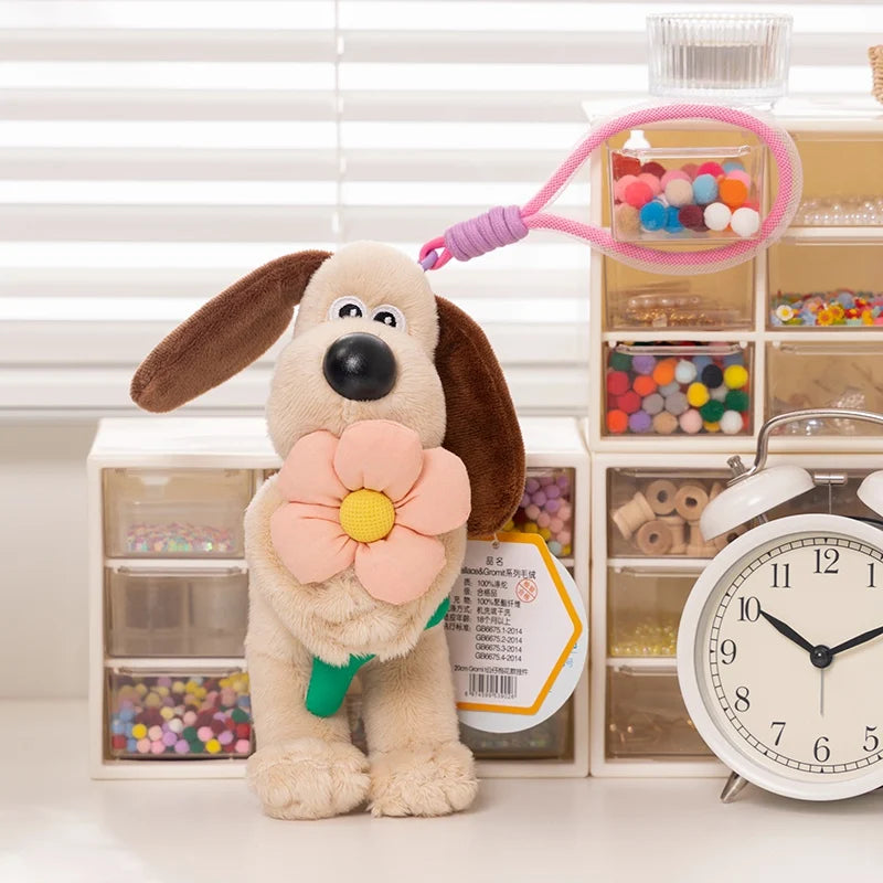Original Wallace&Gromit Plush Toy Kawaii Gromit Wallace Toys Cartoon Dogs Bag Pendant Key Chain Anime Cute Puppy Stuffed Dolls