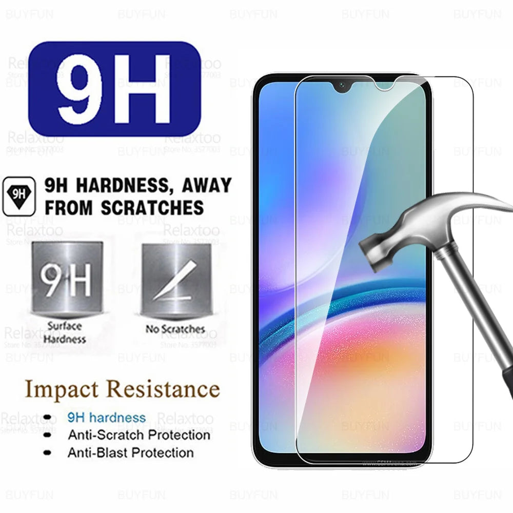 1-4Pcs Full Cover Tempered Glass For Samsung Galaxy A05s A05 A15 4G A25 A35 A55 5G A06 A16 A26 A36 A56 HD Cover Screen Protector