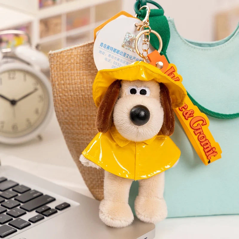 Original Wallace&Gromit Plush Toy Kawaii Gromit Wallace Toys Cartoon Dogs Bag Pendant Key Chain Anime Cute Puppy Stuffed Dolls