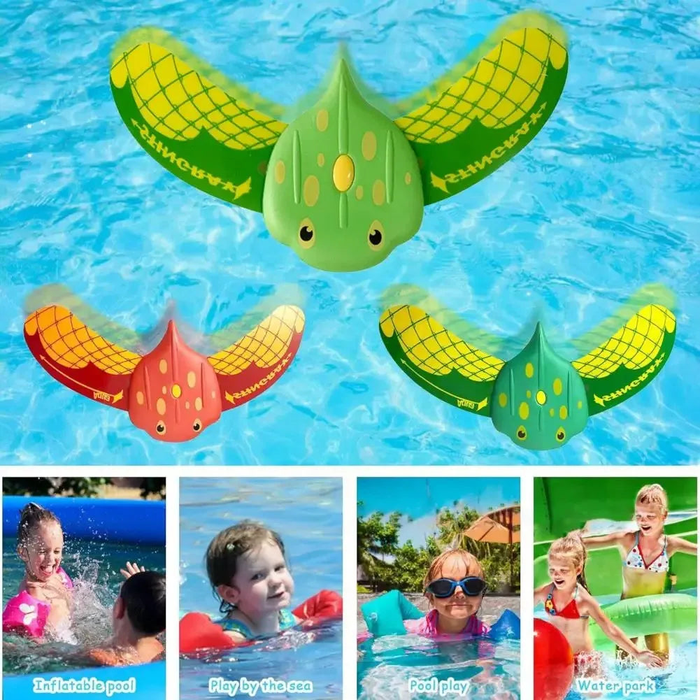 Water Power Manta Ray Devilfish for Pool Water Toys for Kids Swim Training Diving Games Outdoor Fun Hydrodynamic Glides for Ages