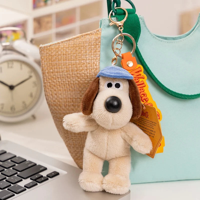 Original Wallace&Gromit Plush Toy Kawaii Gromit Wallace Toys Cartoon Dogs Bag Pendant Key Chain Anime Cute Puppy Stuffed Dolls