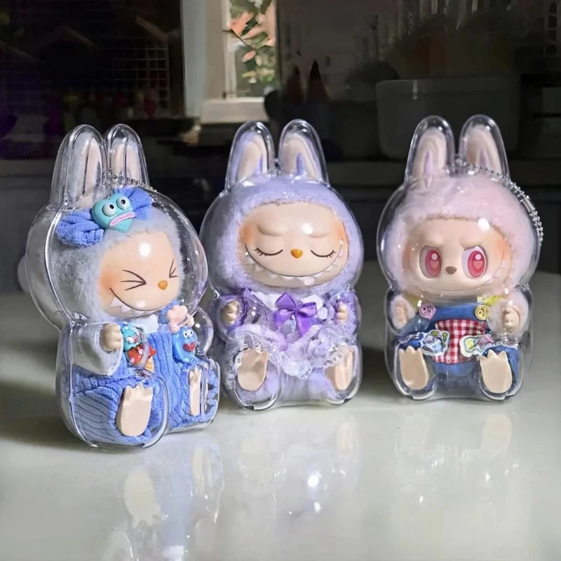 In Stock Hot Anime Figure Labubu Have A Seat Series PVC Pendant Doll Model Toy Kawaii Monster Replica Keychain Toy Birthday Gift