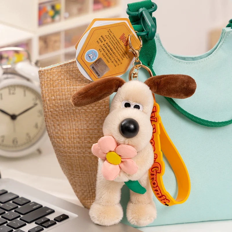 Original Wallace&Gromit Plush Toy Kawaii Gromit Wallace Toys Cartoon Dogs Bag Pendant Key Chain Anime Cute Puppy Stuffed Dolls