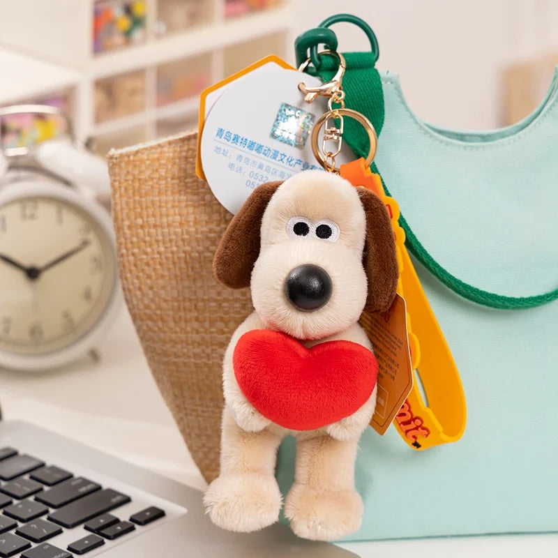 Original Wallace&Gromit Plush Toy Kawaii Gromit Wallace Toys Cartoon Dogs Bag Pendant Key Chain Anime Cute Puppy Stuffed Dolls
