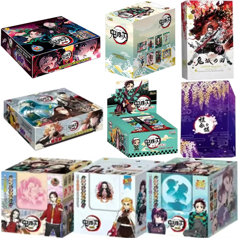 New Original Demon Slayer Cards Infinite Train SSP Card Diamond Rare Card Tanjirou Kamado Nezuko Character Collection Card