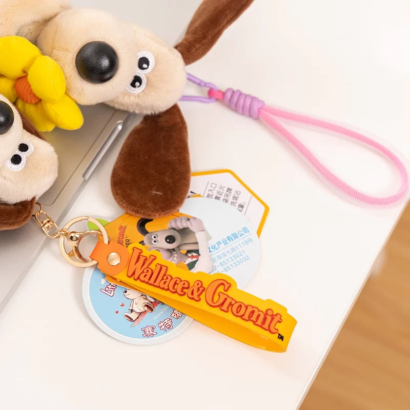 Original Wallace&Gromit Plush Toy Kawaii Gromit Wallace Toys Cartoon Dogs Bag Pendant Key Chain Anime Cute Puppy Stuffed Dolls